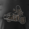 Harley Road King pánské tričko s motorkou černé REGULAR