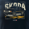 Tričko s autem Škoda 120 125 130 PRL legend pánské tmavě modré REGULAR