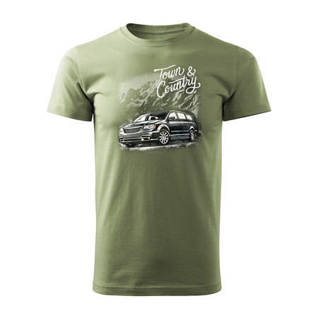 Chrysler Town and Country pánské khaki tričko REGULAR pro automobily