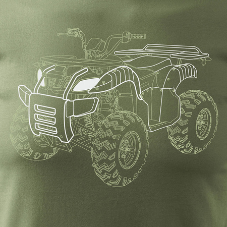 Quad ATV Off Road Cross on Quad ATV Tričko pro muže khaki REGULAR