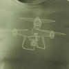 Tričko DJI s kvadrokoptérou pro drony pánské khaki REGULAR