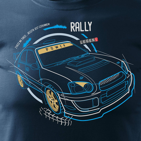 Pánské tričko Subaru Impreza WRX rallye auto tmavě modré REGULAR
