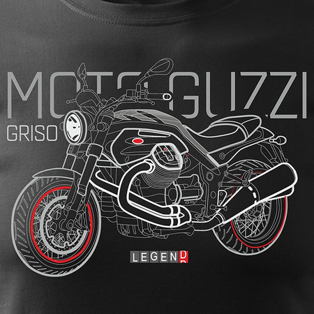 Moto Guzzi Griso pánské tričko na motorku černé REGULAR