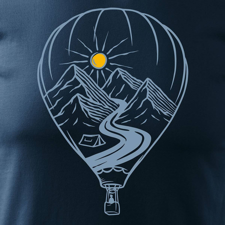 Tričko balón horská turistika pánské tmavě modré REGULAR