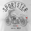 HARLEY SPORTSTER pánské tričko na motorku bílé REGULAR
