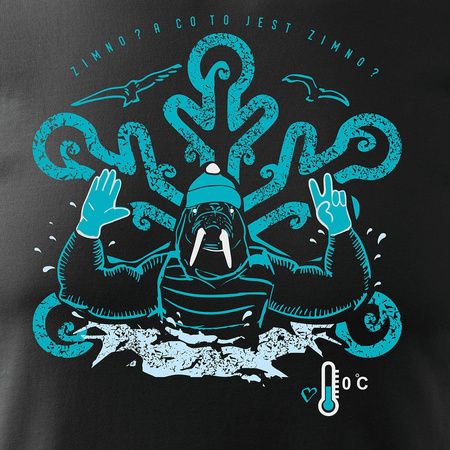 Tričko Walrus walrus pánské černé REGULAR