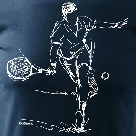 Pánské tenisové tričko námořnická modrá REGULAR