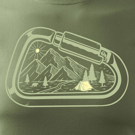 Tričko horolezecké karabiny pánské khaki REGULAR