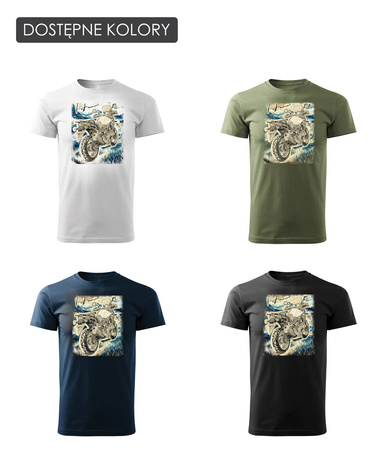 Suzuki V-strom Vstrom DL 650 XT pánské tmavě modré tričko na motorku REGULAR