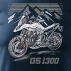 Tričko s motorkou BMW GS R 1300 sběratelská motorka pánské tmavě modré REGULAR
