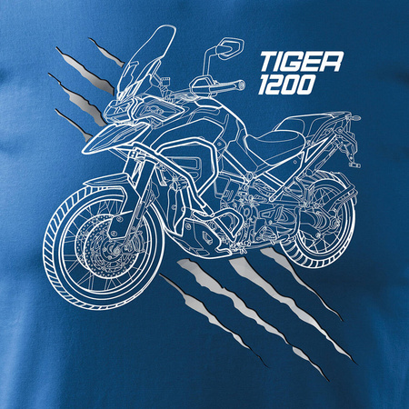 Triumph Tiger 1200 pánské modré tričko REGULAR motorka motorka