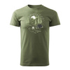Tričko s horami v horách kempinkový stan tatra outdoor trekking pánské khaki REGULAR