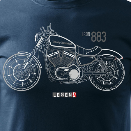 Harley Iron 883 pánské námořnicky modré tričko REGULAR motorka motorka