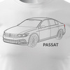 VW Passat pánské tričko s motivem auta bílé REGULAR