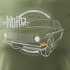 Tričko s Volga Volga Gas auto komunistická legenda pánské khaki REGULAR