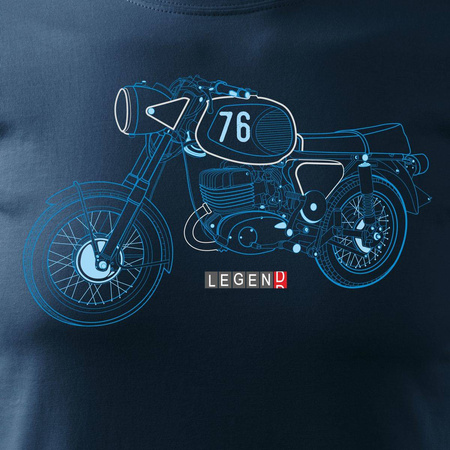 MZ ETZ 150 250 pánské námořnicky modré tričko REGULAR na motorku