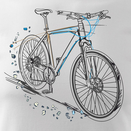 MTB Mountain Bike pánský dres bílý REGULAR