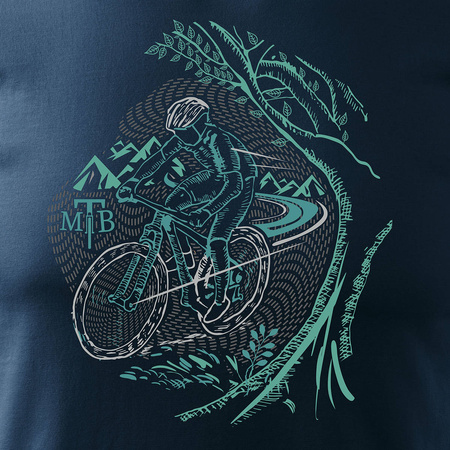 MTB pánský dres na horské kolo tmavě modrý REGULAR