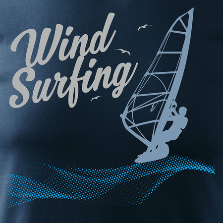 Pánské tričko pro windsurfing námořnická modrá REGULAR
