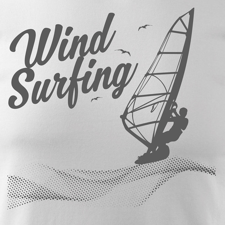Pánské windsurfingové tričko bílé REGULAR