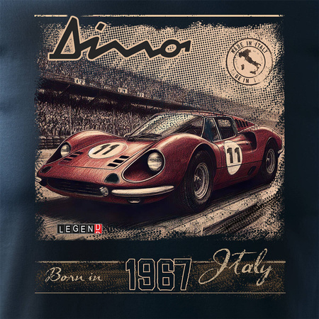Sběratelské tričko Ferrari Dino F1 Le Mans pánské tmavě modré REGULAR