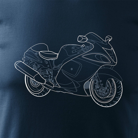Suzuki Hayabusa pánské námořnicky modré tričko REGULAR na motorku