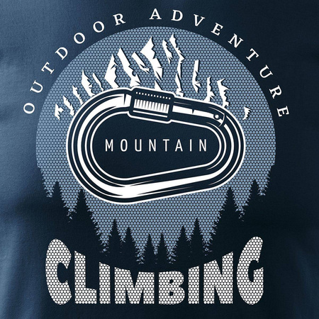 Tričko horolezecké karabiny pánské tmavě modré REGULAR