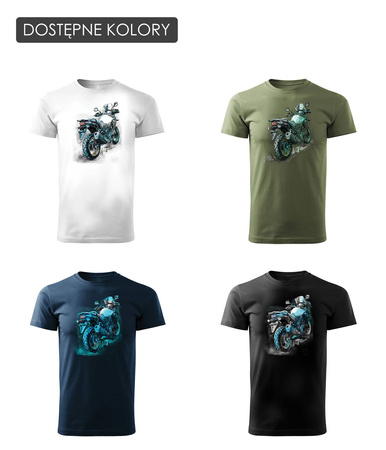 Suzuki V-strom Vstrom DL 650 XT pánské tričko na motorku modré REGULAR