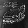 Pánské tričko s motivem auta jaguar xk8 černé REGULAR