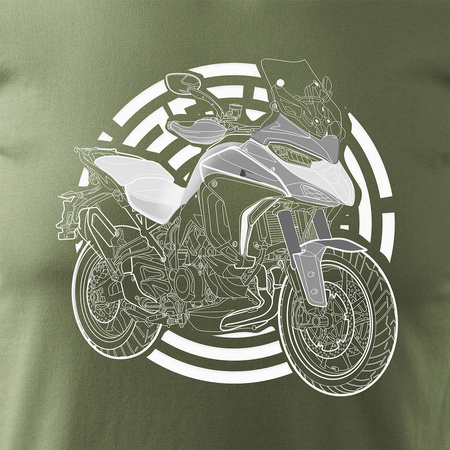 Ducati Multistrada 1200 950 pánské khaki tričko na motorku REGULAR