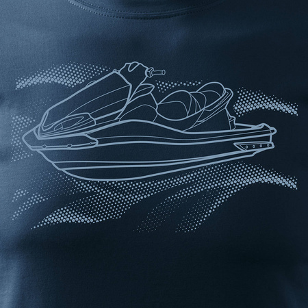 Pánské tričko s vodním skútrem tmavě modré REGULAR