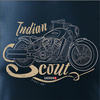 Indian Scout Bobber pánské námořnicky modré tričko na motorku REGULAR