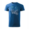 BMW GS 1250 ADVENTURE pánské tričko na motorku modré REGULAR