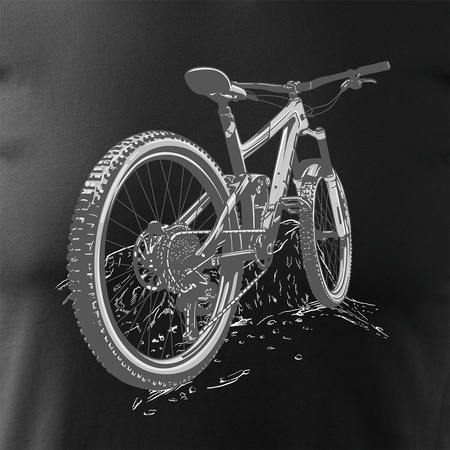 MTB Tričko na horské kolo pánské černé REGULAR