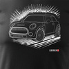 Pánské tričko Mini Morris Mini Cooper sběratelské auto černé REGULAR