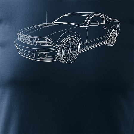 Ford Mustang automobilové tričko Ford Mustang pánské tmavě modré REGULAR