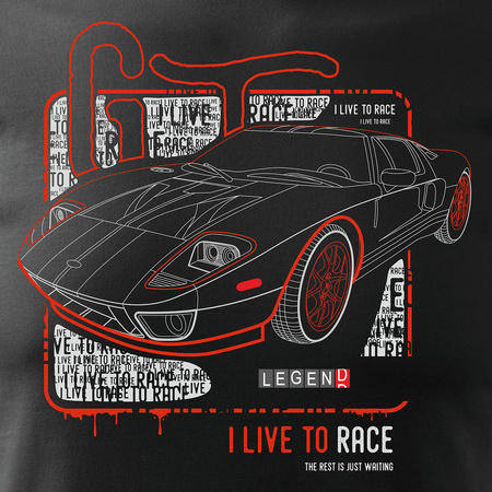 Automobilové tričko s autem Ford GT pánské černé REGULAR