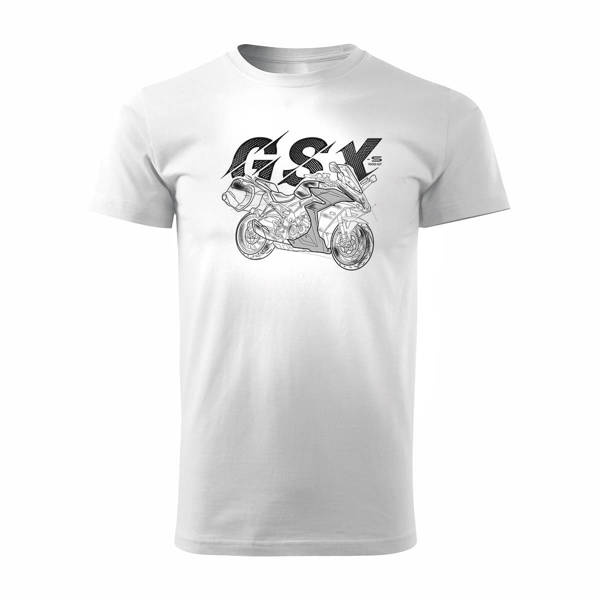 Suzuki GSX 1000 GT pánské tričko na motorku bílé REGULAR