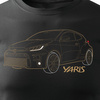 Toyota Yaris tričko s autem Toyota Yaris pánské černé REGULAR