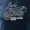 Tričko s motorkou BMW GS R 1300 sběratelská motorka pro muže tmavě modrá REGULAR