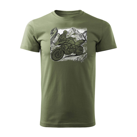 BMW GS 1250 ADVENTURE pánské khaki tričko REGULAR motorka motorka