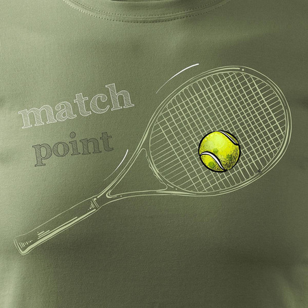 Pánské tenisové tričko khaki REGULAR