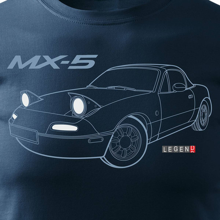 MAZDA MX-5 MX 5 pánské tmavě modré tričko REGULAR s motivem auta