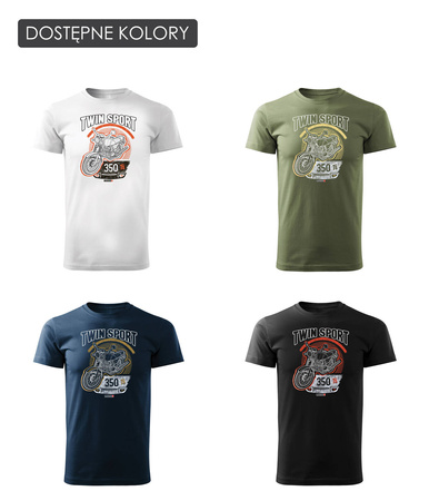 Tričko s motorkou Jawa 350 TR Jawa PRL legends pánské khaki REGULAR