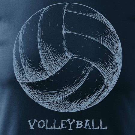 Volejbalové tričko Volleyball pánské tmavě modré REGULAR