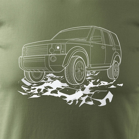 Pánské tričko Land Rover Land Rover car khaki REGULAR