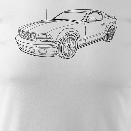 Ford Mustang automobilové tričko Ford Mustang pánské bílé REGULAR