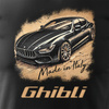 Maserati Ghibli pánské tričko s autem černé REGULAR