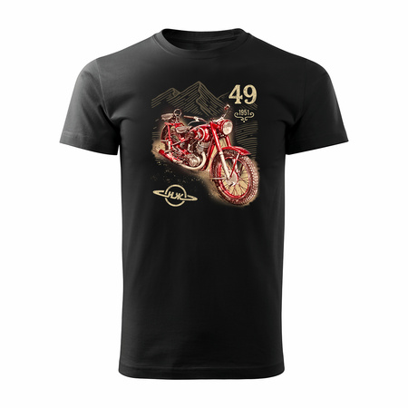 Iz 49 legend pánské tričko na motorce černé REGULAR