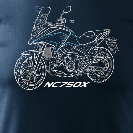 Honda NC 750 X NC750X pánské námořnicky modré tričko na motorku REGULAR